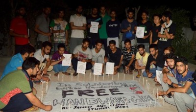 Kashmir students in Punjab held candlelight vigil in solidarity with Handwara girl
