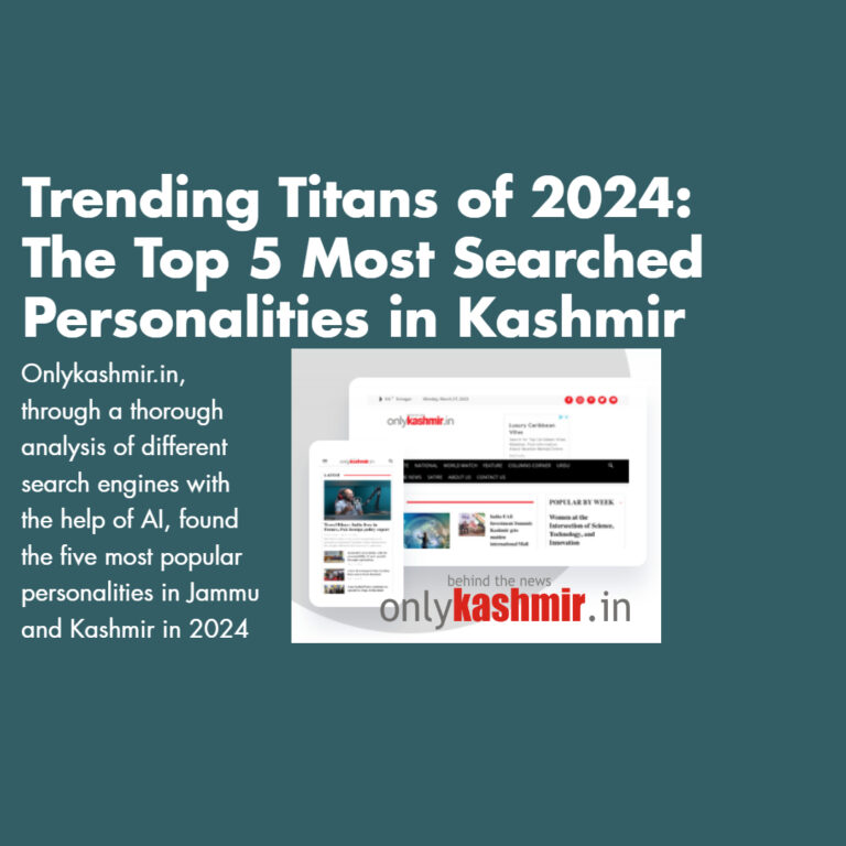 Trending Titans of 2024: The Top 5 Most Searched Personalities in Kashmir