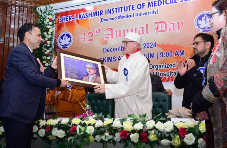 SKIMS Foundation Day: Omar pledges Autonomy, Director advocates Medical University