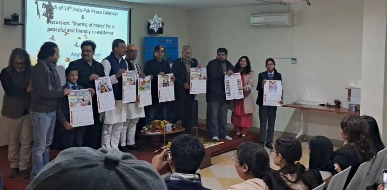 Aaghaz-e-Dosti India Pakistan unveils 13th annual Peace Calendar