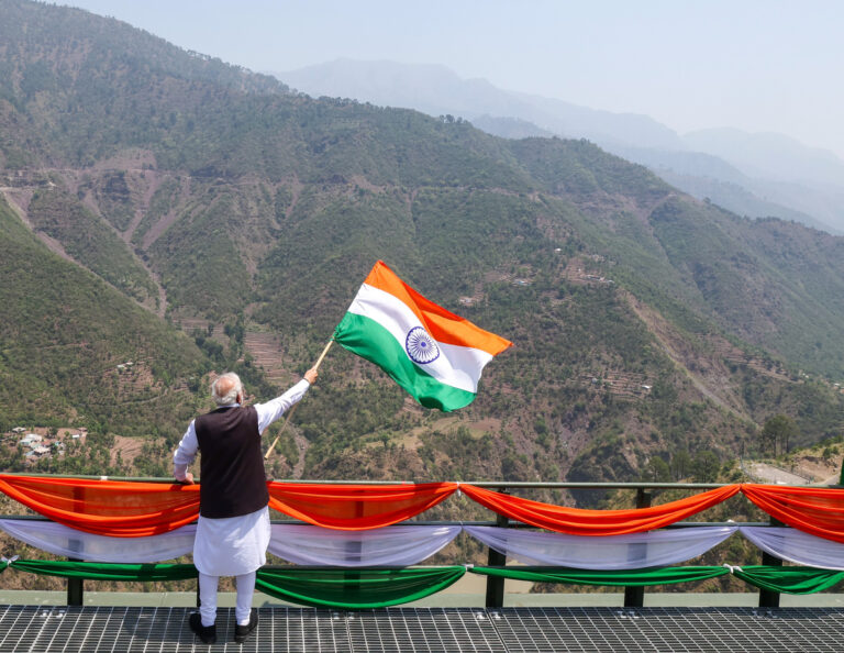 From World’s Highest Arch Bridge in J&K, PM Modi waves Tiranga with Pride