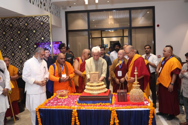 LG Manoj Sinha brings back Buddha Relics from Russia