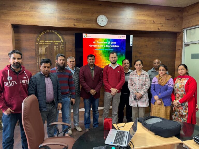 Digital Overhaul in Motion: DIPR-JK organises workshop on GeM Portal