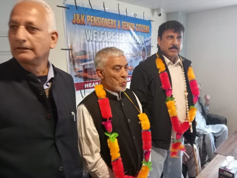 Lenin Sampat Elected J&K Pensioners Federation President