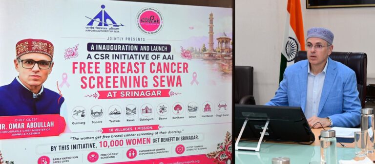 Omar Abdullah Launches Free Breast Cancer Screening Drive Across Srinagar Villages
