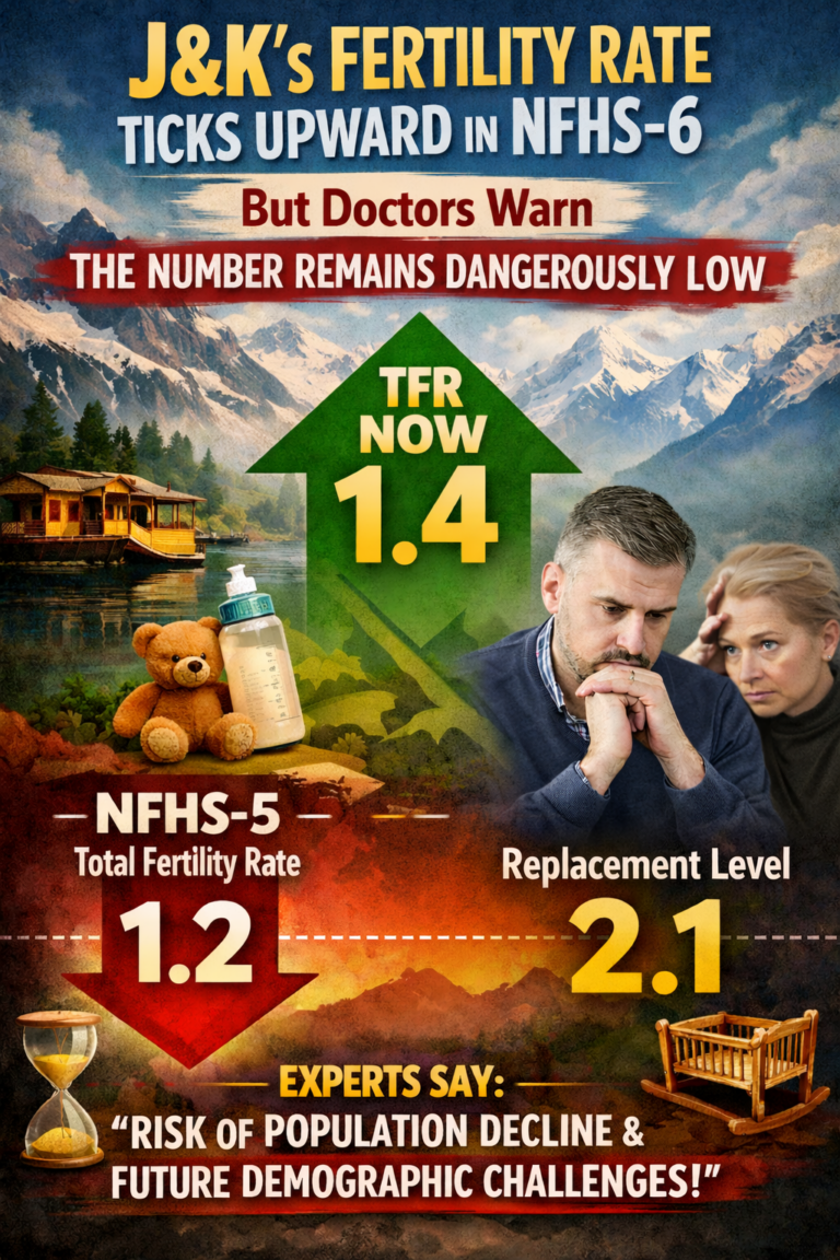 J&K’s Fertility Rate Ticks Upward in NFHS-6, But Doctors Warn the Number Remains Dangerously Low