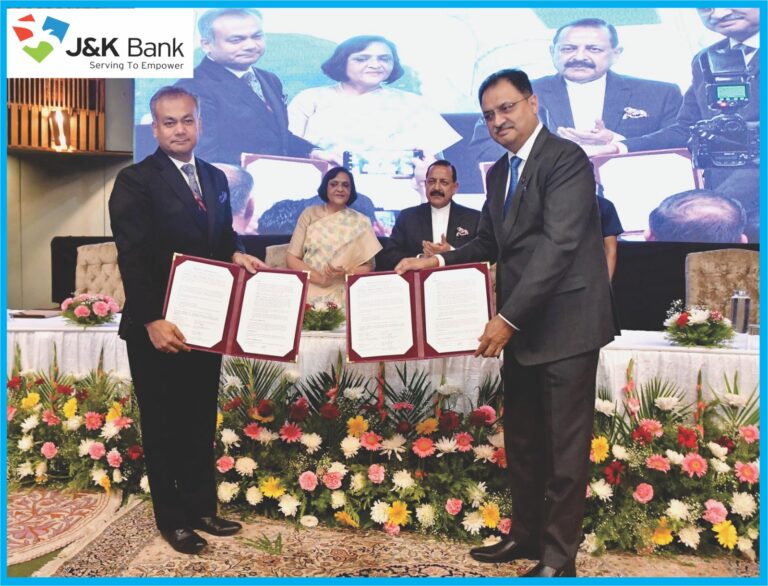 J&K Bank and DoPPW sign MoU to expand pension-related services in Jammu and Kashmir