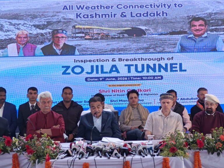 Zojila Tunnel Achieves Historic Breakthrough; Gadkari, LG Sinha, Omar Abdullah Attend Ceremony