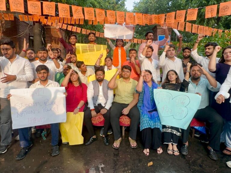 ABVP Launches Indefinite Dharna Over Jammu University Fee Hike