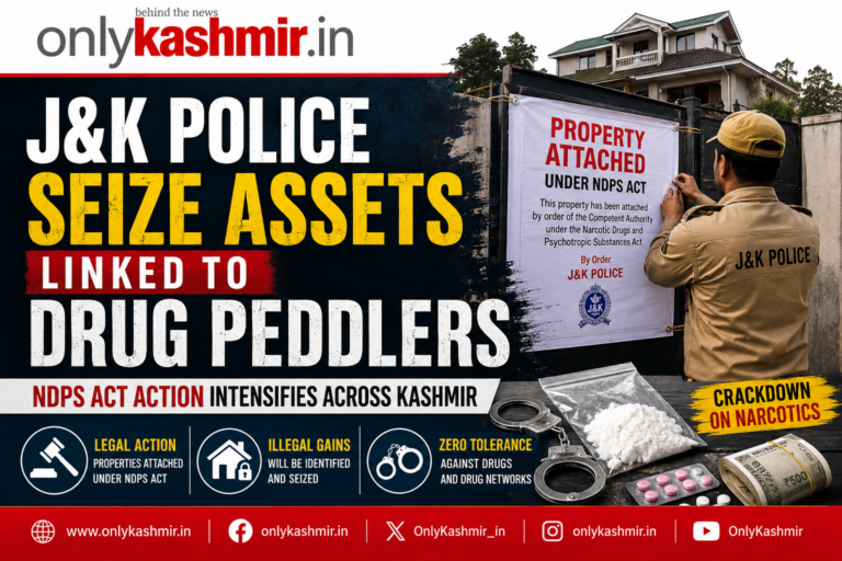 J&K Police Attach Drug Peddlers’ Property
