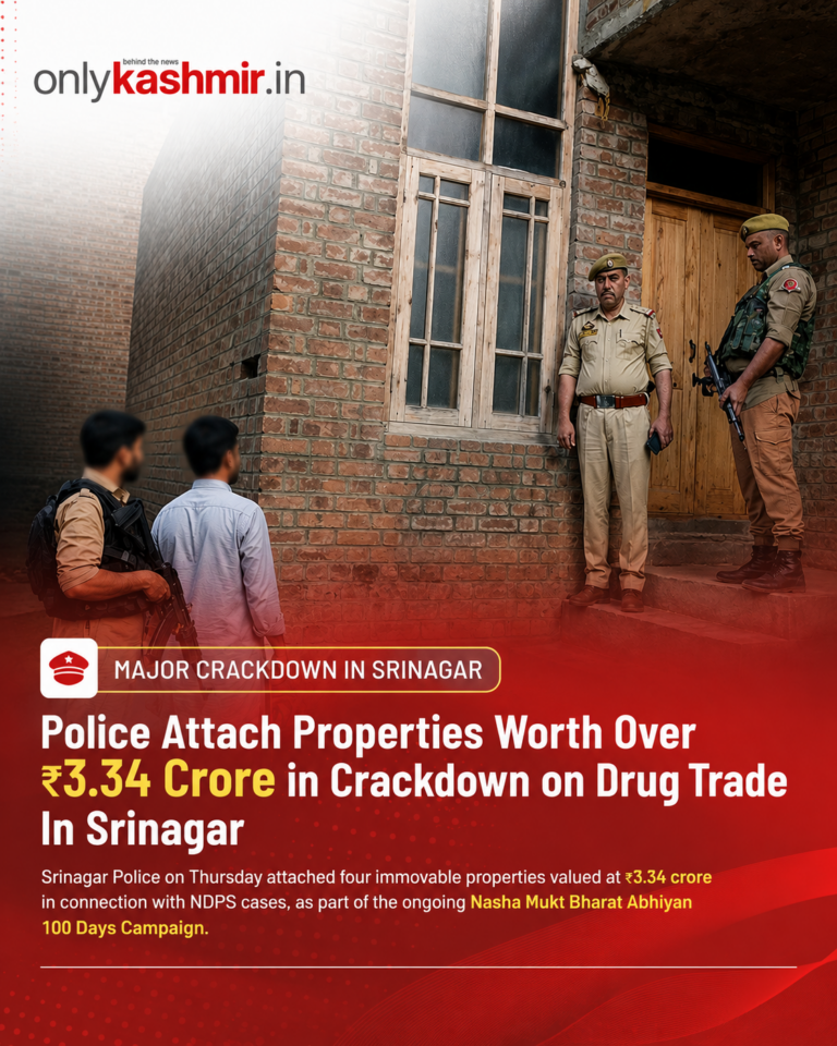 SRINAGAR POLICE DRUG TRAFFICKING OPERATIONS