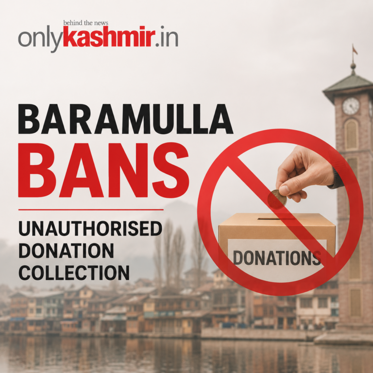 Baramulla Bans Unauthorised Donation Collection