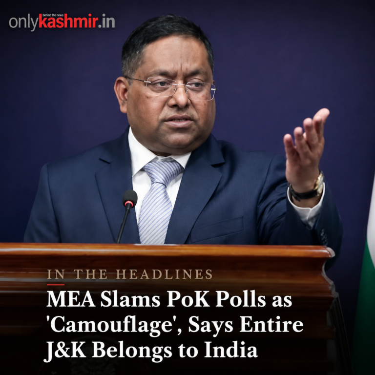 India Slams Pakistan’s PoJK Election Charade
