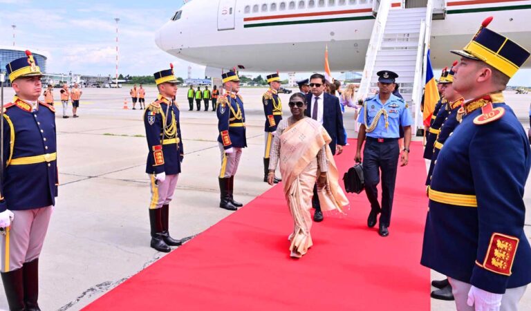 Murmu Arrives In Romania On Final Visit Leg