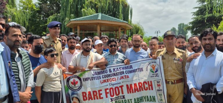 Support Wings Leads Barefoot March in Ganderbal to Inspire Unity and Active Citizenship