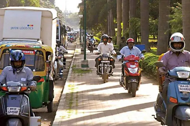 Two-Wheelers Choke Srinagar’s Cycle Tracks
