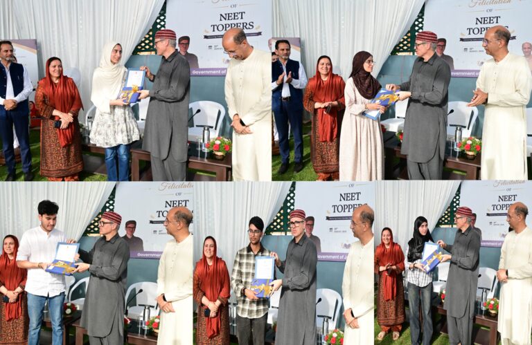 CM Omar Abdullah Felicitates Four NEET Toppers