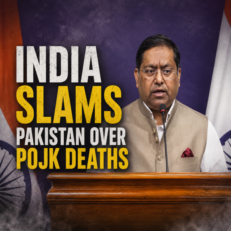 India Slams Pakistan Over PoJK Deaths