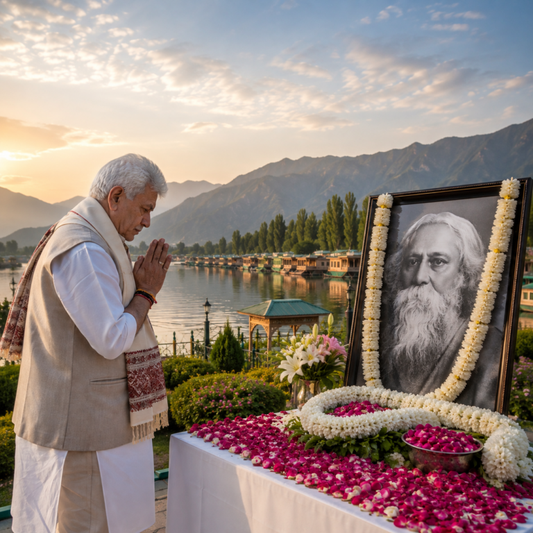 LG Manoj Sinha Pays Tribute to Rabindranath Tagore