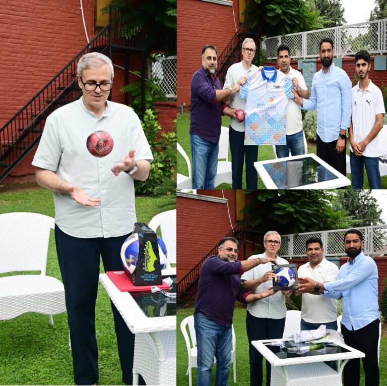 CM Omar Abdullah unveils Kashmir Super League jersey
