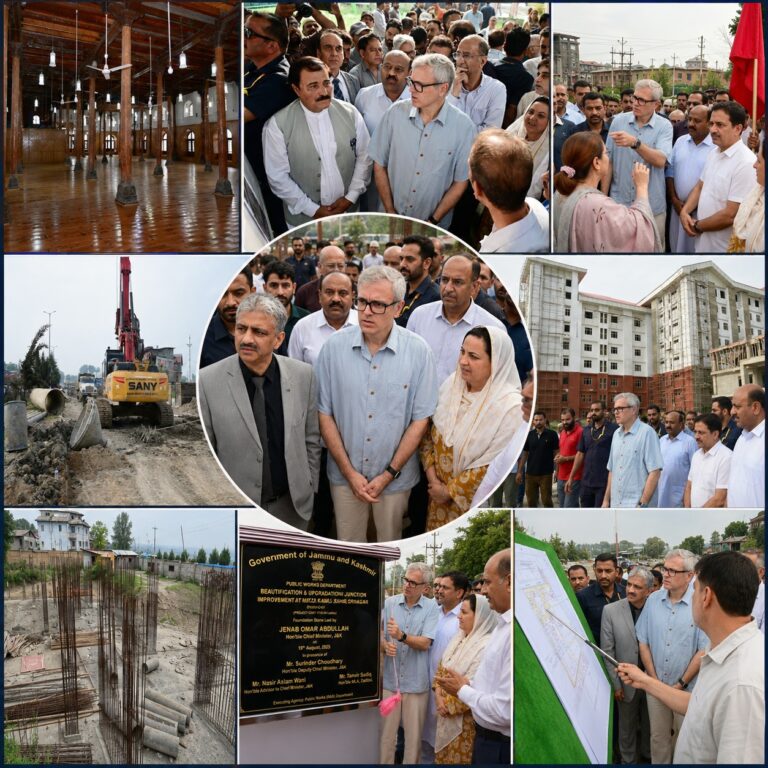 Omar Abdullah Reviews Srinagar Development Works
