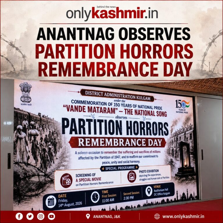 Anantnag Observes Partition Horrors Remembrance Day