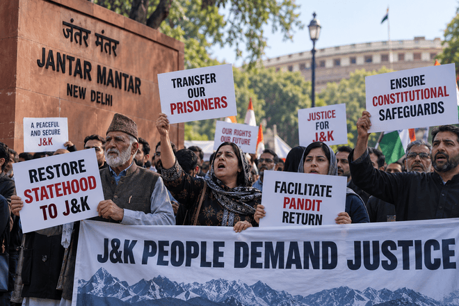 J&K Groups Rally At Jantar Mantar