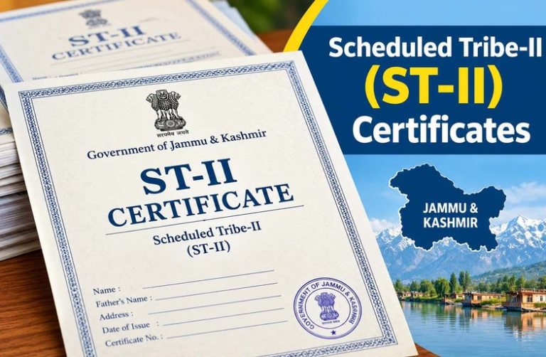 5.73 Lakh ST-II Certificates Issued in J&K