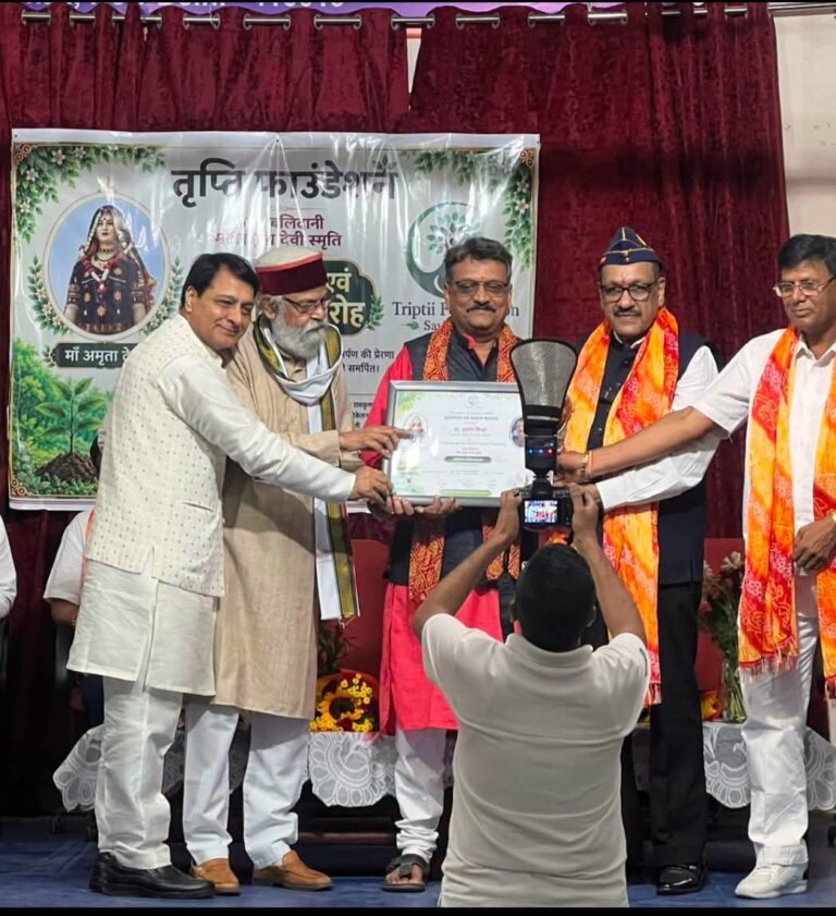 Dr. Prashant Sinha Receives Environmental Honour in Delhi