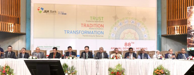 J&K Bank Posts Record Profit at 88th AGM