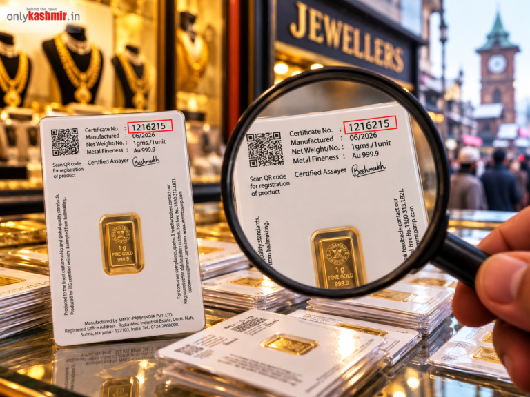 Fresh concerns over suspected fake MMTC Gold Coins in Srinagar