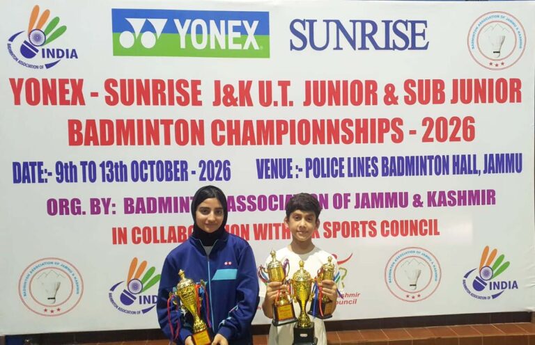 DPS Srinagar Shines at UT Badminton Championship